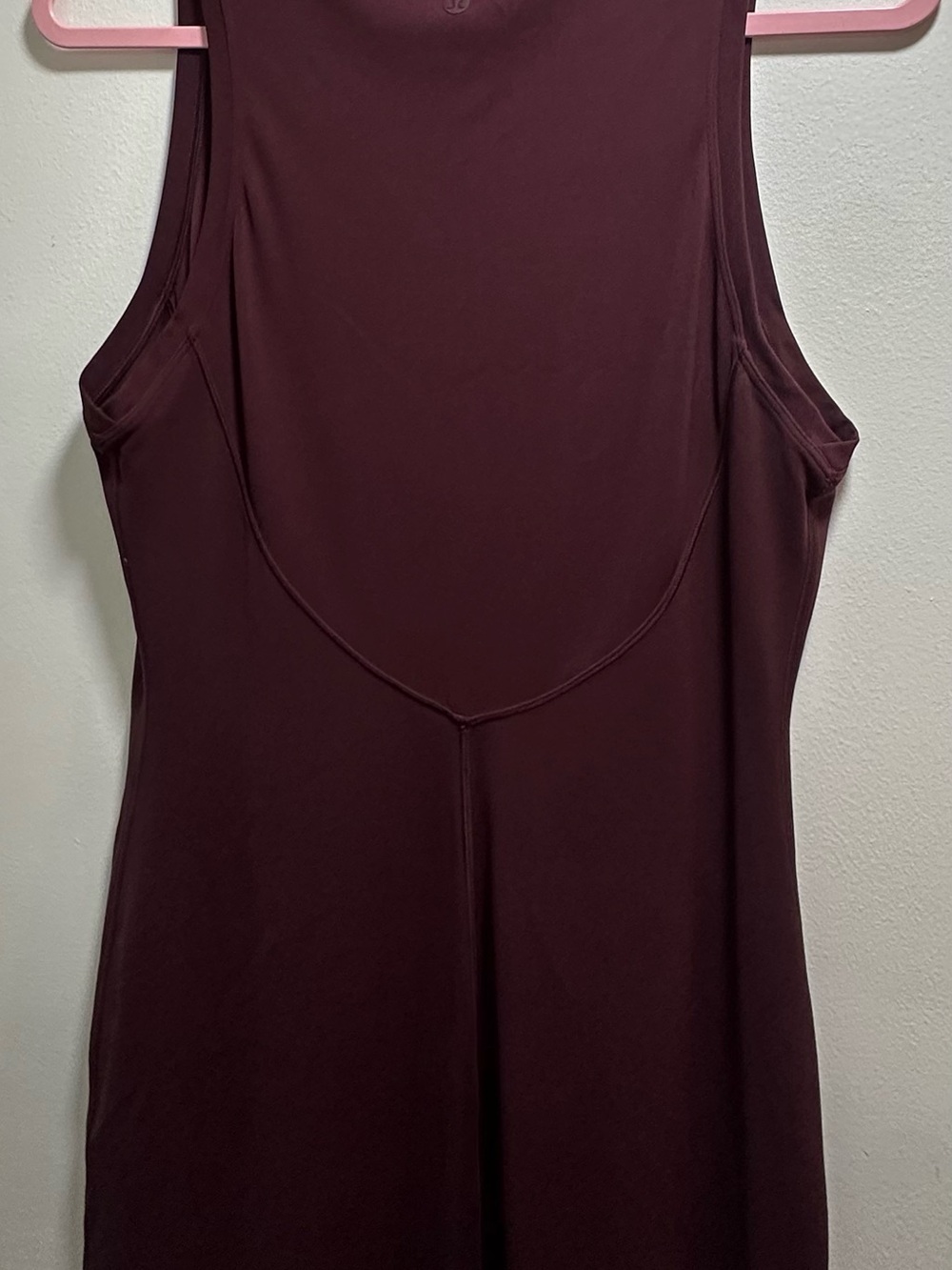 Lululemon Invigorate Training Maxi Dress Size 10 Red Merlot Everlux - Picture 5 of 16